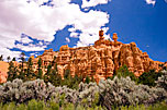 Hoodoo formations at Red Canyon
