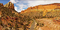 6 Visitors On Burr Trail Look Up At Drone