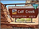 Calf Creek Signage.