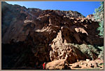 Climbers descend to Mooney Falls Panorama