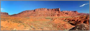 Red River Cliffs Near Castle Valley Panorama
