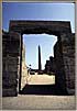 Karnak Obelisk Through Gate
