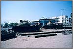 Destroyed tanks in Massawa.