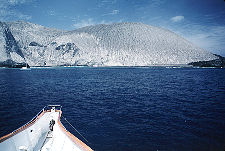 San Benedicto Island with lava flow.
