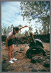 Gal Jessica Feeding Tortoise